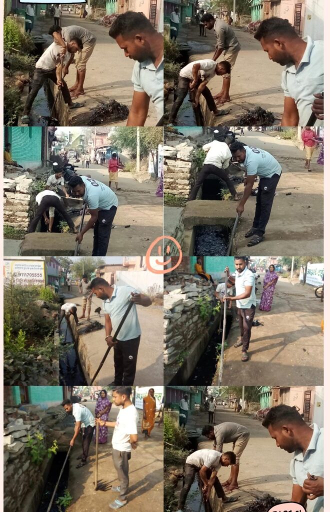 कल नाली सफाई नही होने का बैठक के दौरान शिकायत मिला था,,,आज परिणाम देख सकते है, वार्ड के विकास के लिए तत्पर…भानु प्रताप साहू पार्षद प्रत्याशी, वार्ड नं-07।