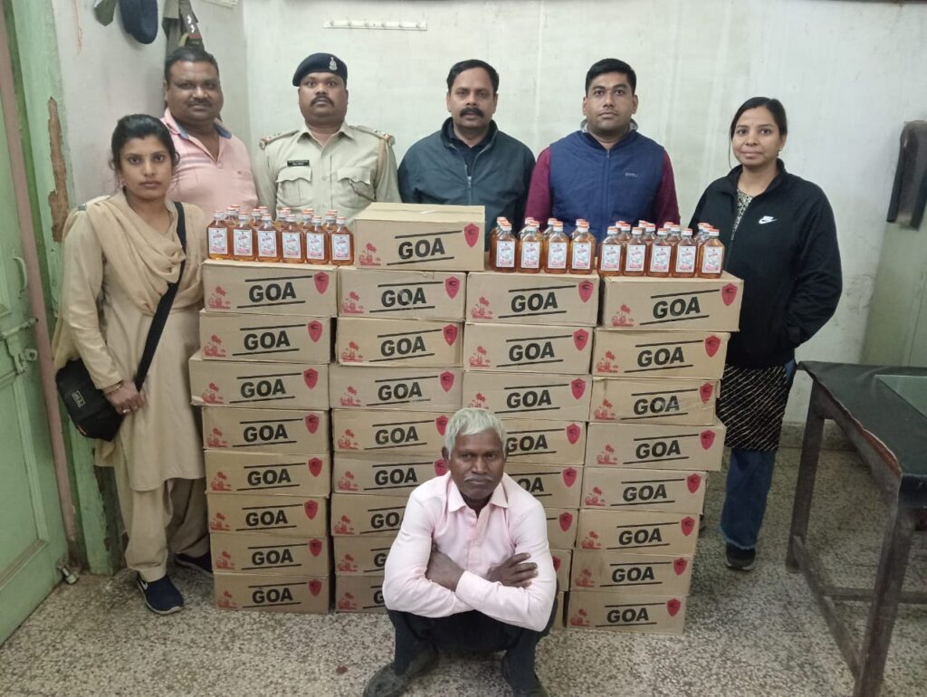 अन्य प्रदेश से आ रहे छत्तीसगढ़ में अवैध शराब, दो लाख रुपये का शराब जब्त।