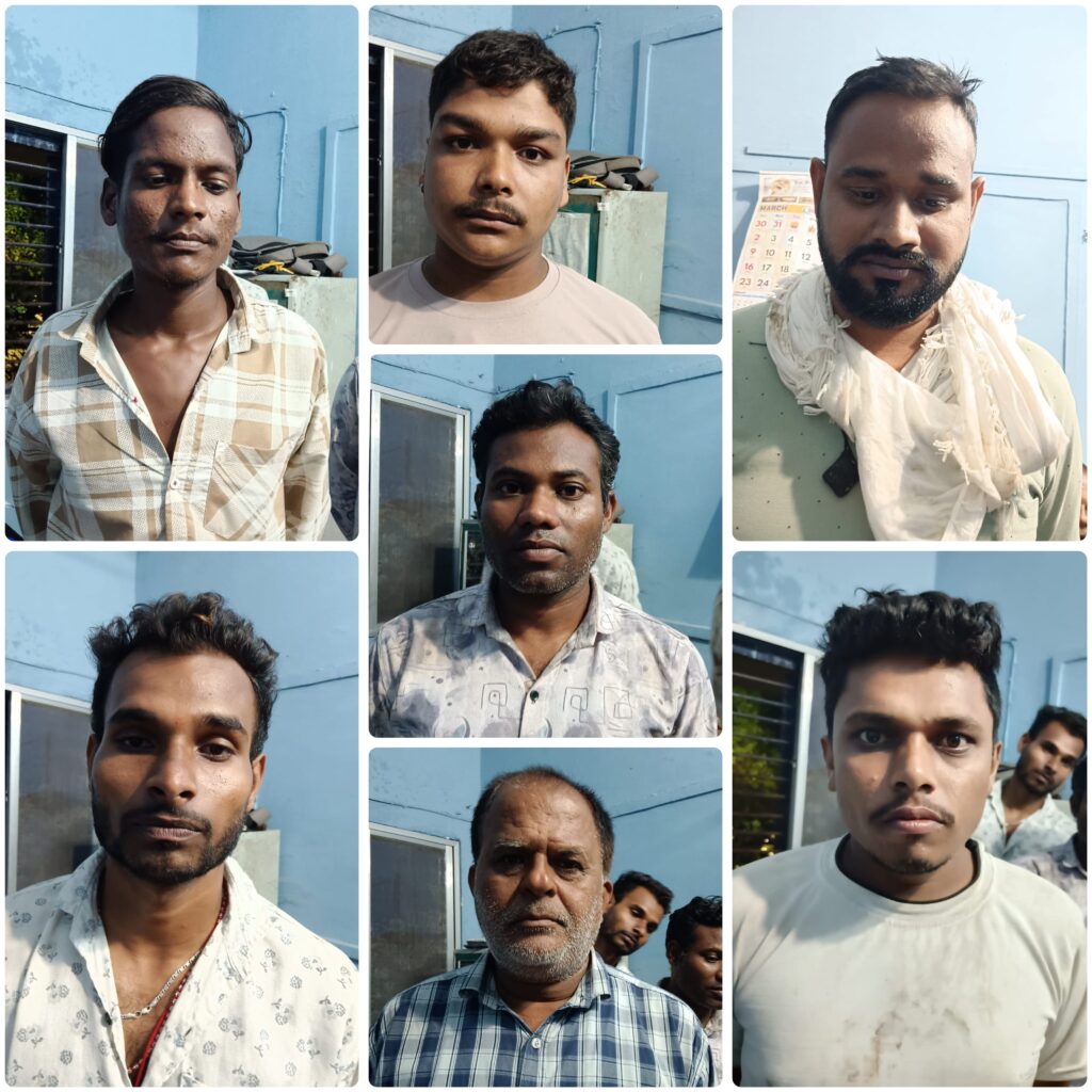 समाधान सेल की सूचना पर कार्रवाई, 07 जुआरी रंगे हाथ गिरफ्तार I