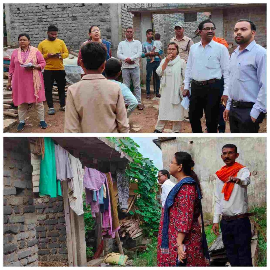 सीईओ जिला पंचायत सुश्री दिव्या अग्रवाल का ग्राम अमेरा एवं सोनारदेवरी में निरीक्षण