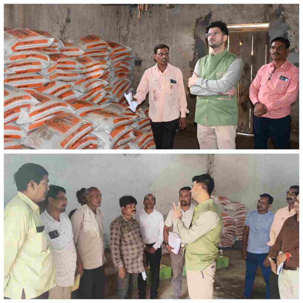 कलेक्टर ने सहकारी समिति अमेरा व कुसमी का किया निरीक्षण