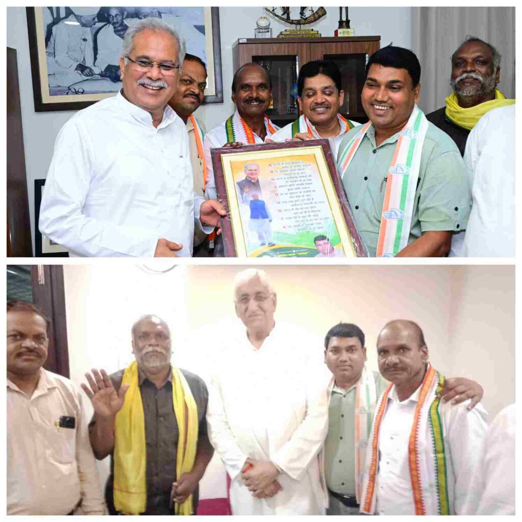 पूर्व सीएम भूपेश बघेल एवं टी.एस. सिंहदेव से मिले-युधिष्ठिर नायक