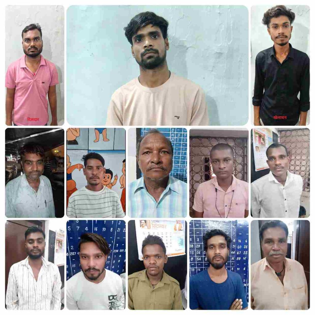 अवैध शराब सेवन व चखना सेंटरों पर पुलिस की बड़ी कार्यवाही