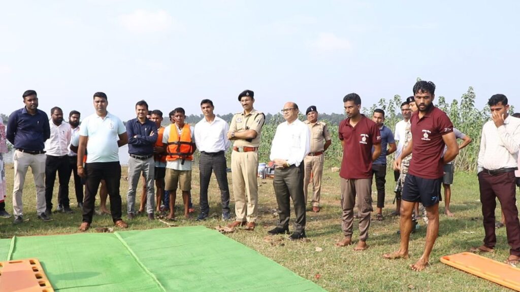 बाढ़ आपदा से निपटने तौरेंगा और मरौदा जलाशय में मॉक ड्रिल संपन्न