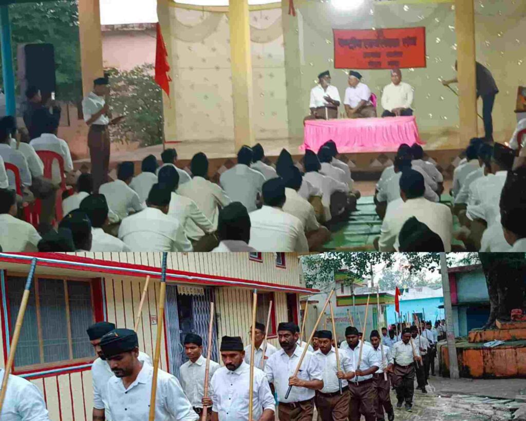 आरएसएस ने माठ में किया भव्य पथ संचलन, शताब्दी वर्ष की दिशा में दिखा उत्साह और अनुशासन