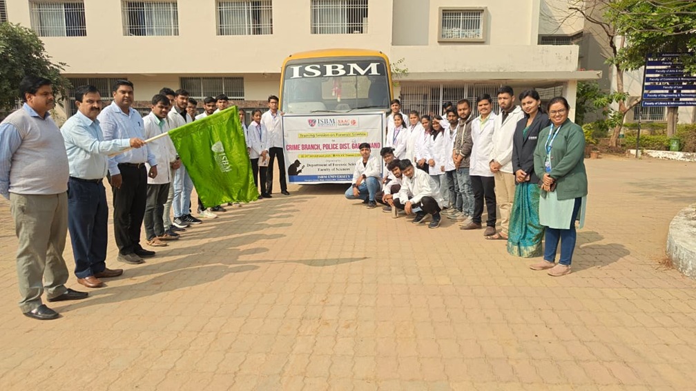 आईएसबीएम विश्वविद्यालय में फॉरेंसिक विज्ञान विभाग द्वारा विद्यार्थियों के लिए विशेष प्रशिक्षण एवं शैक्षणिक कार्यक्रम आयोजित,