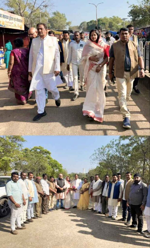 सोनाखान ब्लॉक में पूर्व खनिज निगम अध्यक्ष का भव्य स्वागत-युधिष्ठिर नायक