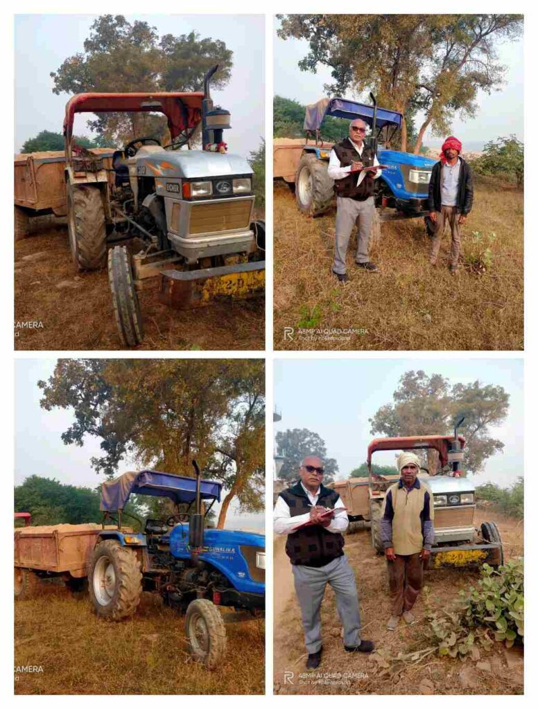 पहंदा रेत खदान में तहसीलदार का छापा, 4 ट्रैक्टर जब्त, अवैध खनन पर बड़ी कार्रवाई  अवैध रेत खनन, पहंदा रेत खदान, तहसीलदार कार्रवाई, रेत माफिया, खपरिडीह पंचायत, खनिज विभाग