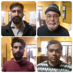 ठगी में लिप्त गिरफ्तार आरोपी 