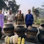 आबकारी की टीम ने 1 लाख 70 हजार रुपये का अवैध शराब व लाहन किया जब्त