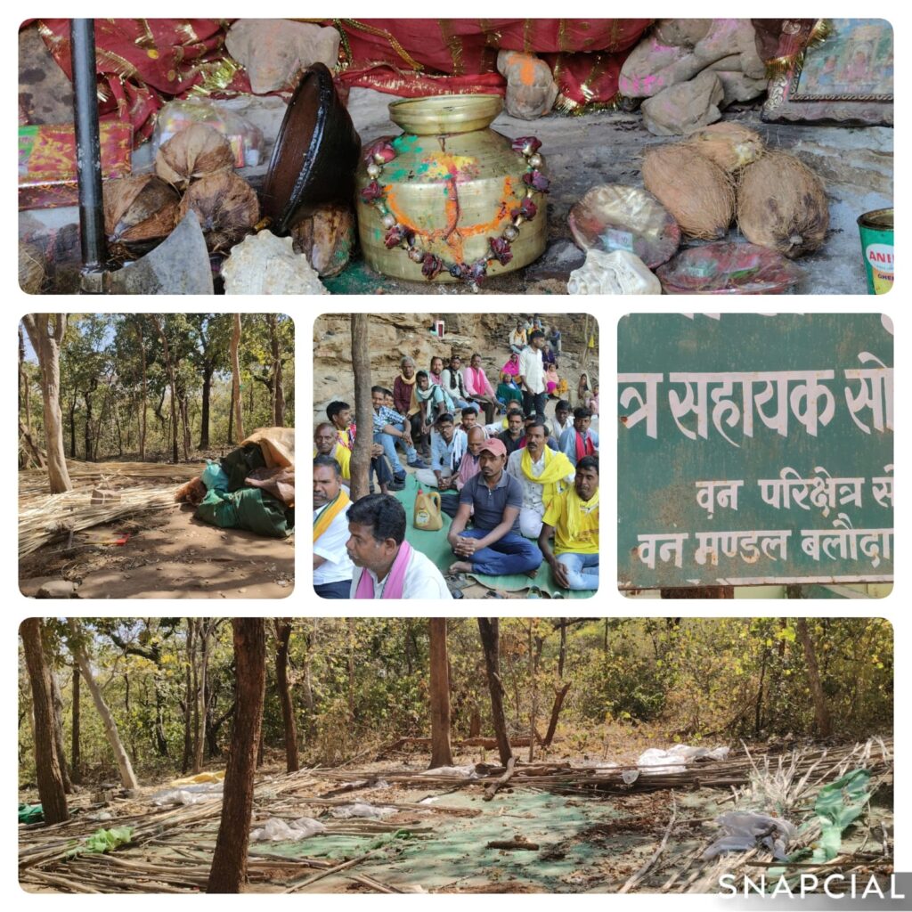 शहीद वीर नारायण सिंह के इष्ट देव कुर्रुपाठ मंदिर में तोड़फोड़ का आरोप, ग्रामीणों ने सोनाखान चौकी में दिया आवेदन