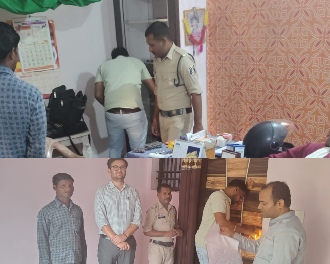 पलारी में बड़ी कार्रवाई: 20 साल से फर्जी डॉक्टर चला रहा था अवैध क्लिनिक, गर्भवती की मौत के बाद छापा, दवाइयों संग गांजा बरामद, अस्पताल सील