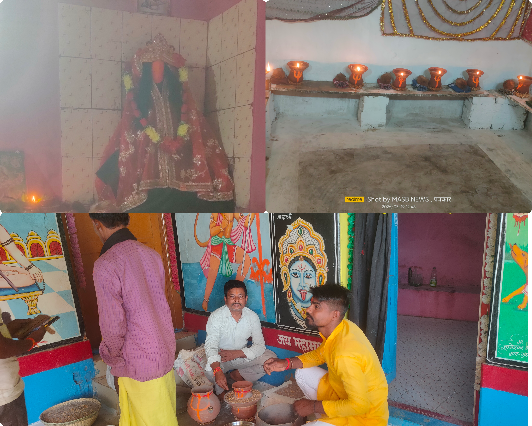 चैत्र नवरात्र के पावन अवसर पर लच्छनपुर में भक्ति का माहौल, श्री राम जानकी मंदिर में विधि-विधान से हुई घट स्थापना