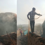 लच्छनपुर में अचानक धधका पैरावट, ग्रामीणों की मशक्कत से बुझी आग