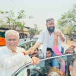 ग्राम छांछी में पूर्व मुख्यमंत्री भूपेश बघेल का भव्य स्वागत