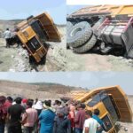 कुसमुंडा नीलकंठ कंपनी में फिर दूसरा बड़ा हादसा, भारी डंपर गहरे गड्ढे में गिरा