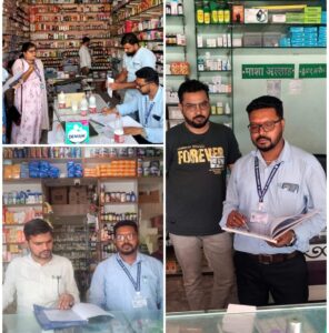 गरियाबंद में “सही दवा-शुद्ध आहार” अभियान तेज, 3 थोक मेडिकल दुकानों का निरीक्षण, संयुक्त टीम की कार्रवाई,