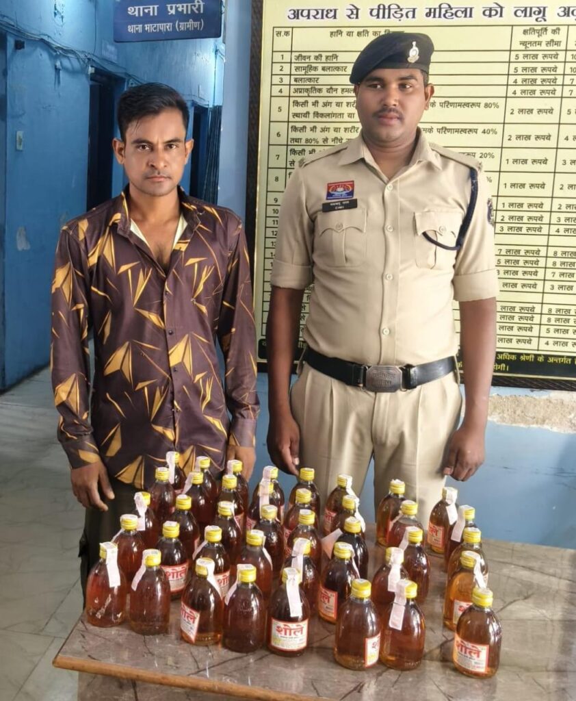 समाधान सेल’ की सूचना पर पुलिस की बड़ी कार्रवाई: खपराडीह में अवैध शराब बेचते कोचिया गिरफ्तार
