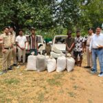 गरियाबंद पुलिस की बड़ी कार्यवाही 01 क्विंटल 56 किलो ग्राम अवैध गांजा मादक पदार्थ के साथ विधि से संघर्षरत बालक सहित 05 अंतर्राज्यीय तस्कर को किया गया गिरफ्तार,
