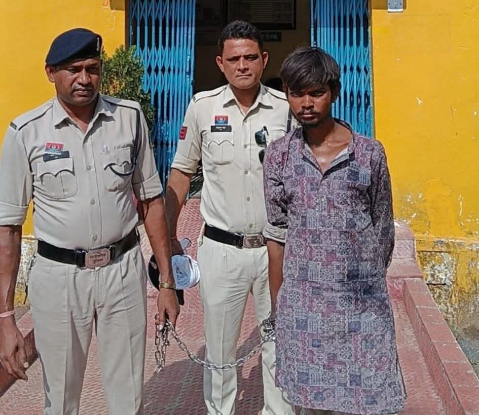 किराना दुकान का शटर तोड़कर चोरी करने वाला शातिर आरोपी 48 घंटे के भीतर गिरफ्तार, दूसरा फरार