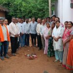 छुरा के आवासपारा में सीसी रोड निर्माण कार्य के लिए भूमि पूजन,