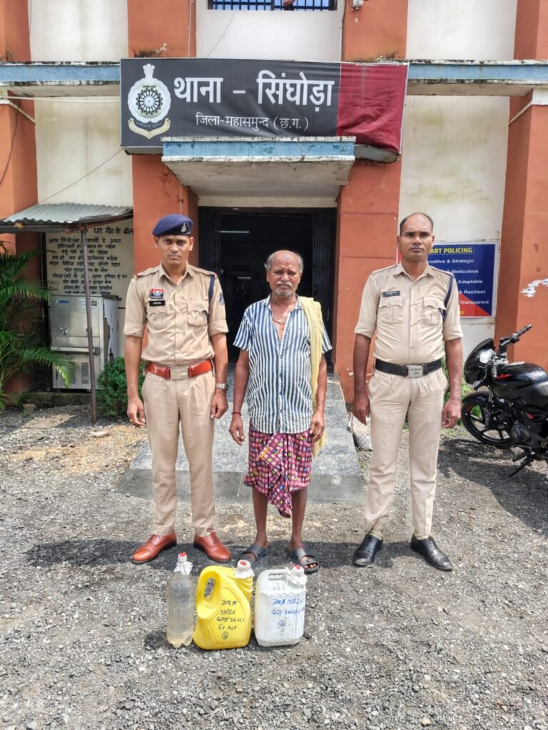 महासमुंद जिले में अवैध शराब के खिलाफ पुलिस की बड़ी कार्रवाई, 4 प्रकरणों में 22.190 लीटर शराब जब्त