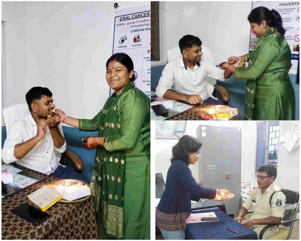 राखी की डोर से जुड़ा कर्तव्य का सम्मान, सेवा में समर्पित कर्मवीरों को बहनों ने बांधा स्नेह का धागा