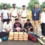 रेहटीखोल चेक पोस्ट पर 35.190 किलो गांजा जब्त, 3 आरोपी गिरफ्तार